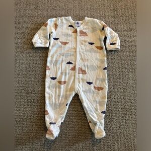 Petit Bateau Cloud Pattern Kids Footie